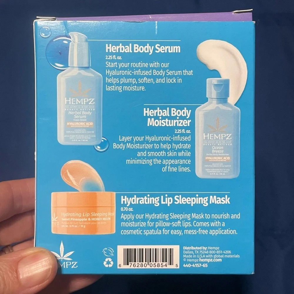 Hempz Vacation  Hydration On The Go Hydration Set Of 3 Minis